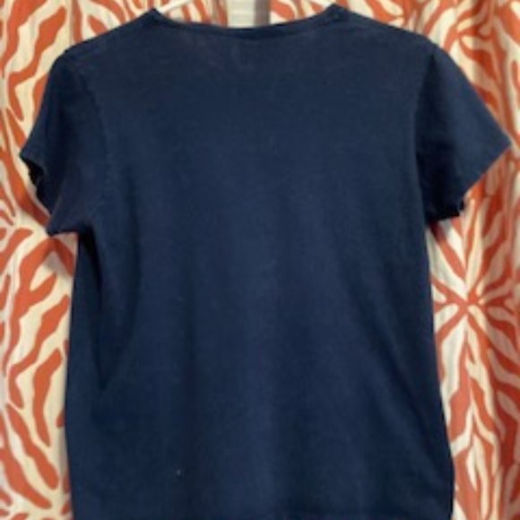 Navy Short Sleeve Tee "I'm Oustanding " whimisical logo, ultra 100% cotton, Med. - Picture 4 of 7